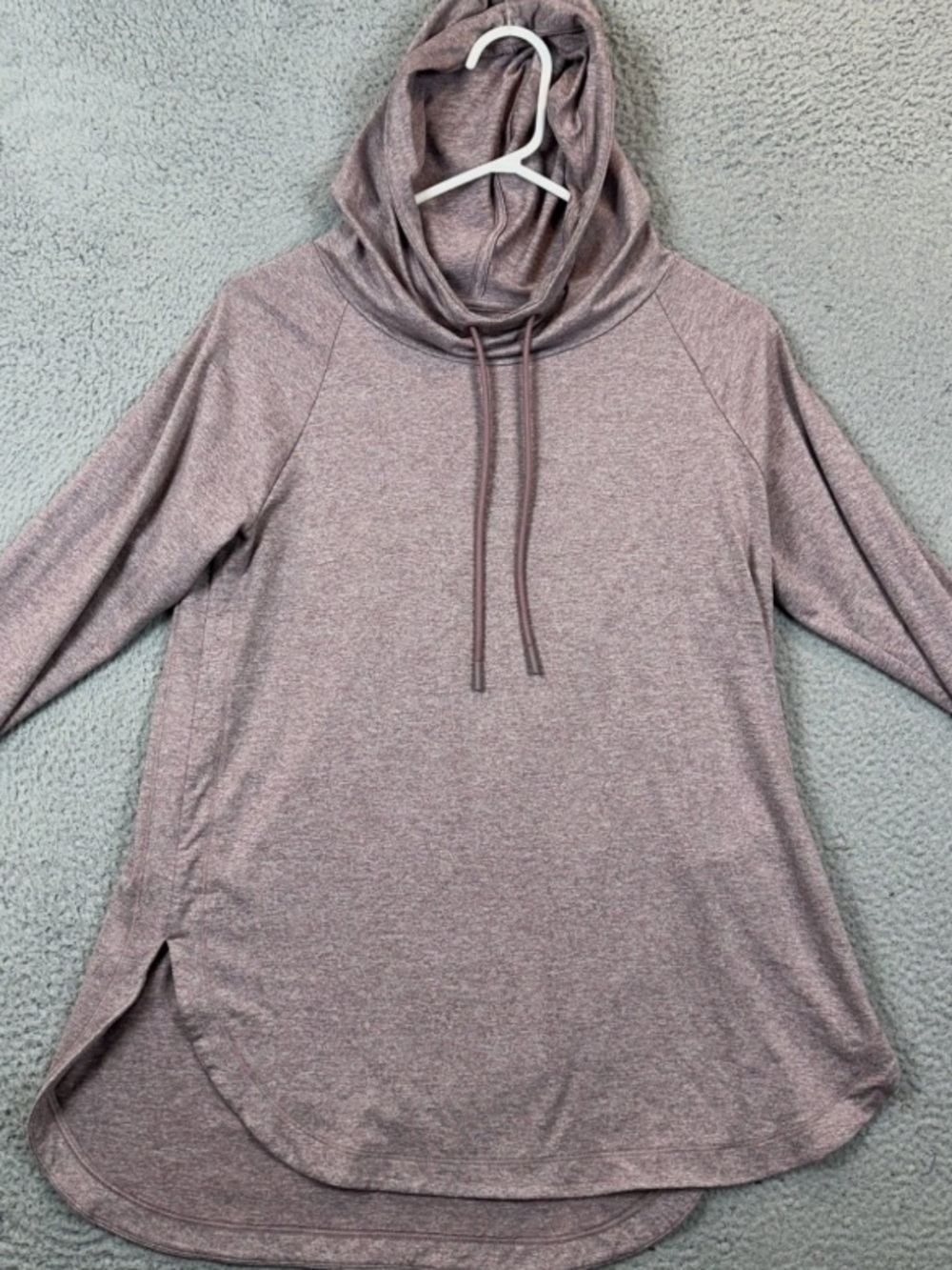 Athleta Mauve Cowl Neck Pullover Hoodie